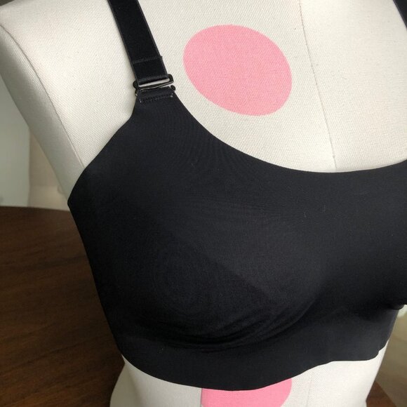 Knix Evolution Reversible Wire-Free Unpadded Bra 360 Support Black + Beige NWOT - Picture 3 of 14